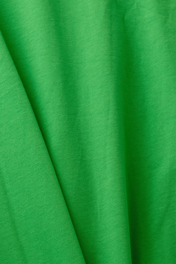 Bawełniany t-shirt z nadrukiem na przodzie, GREEN, detail image number 5