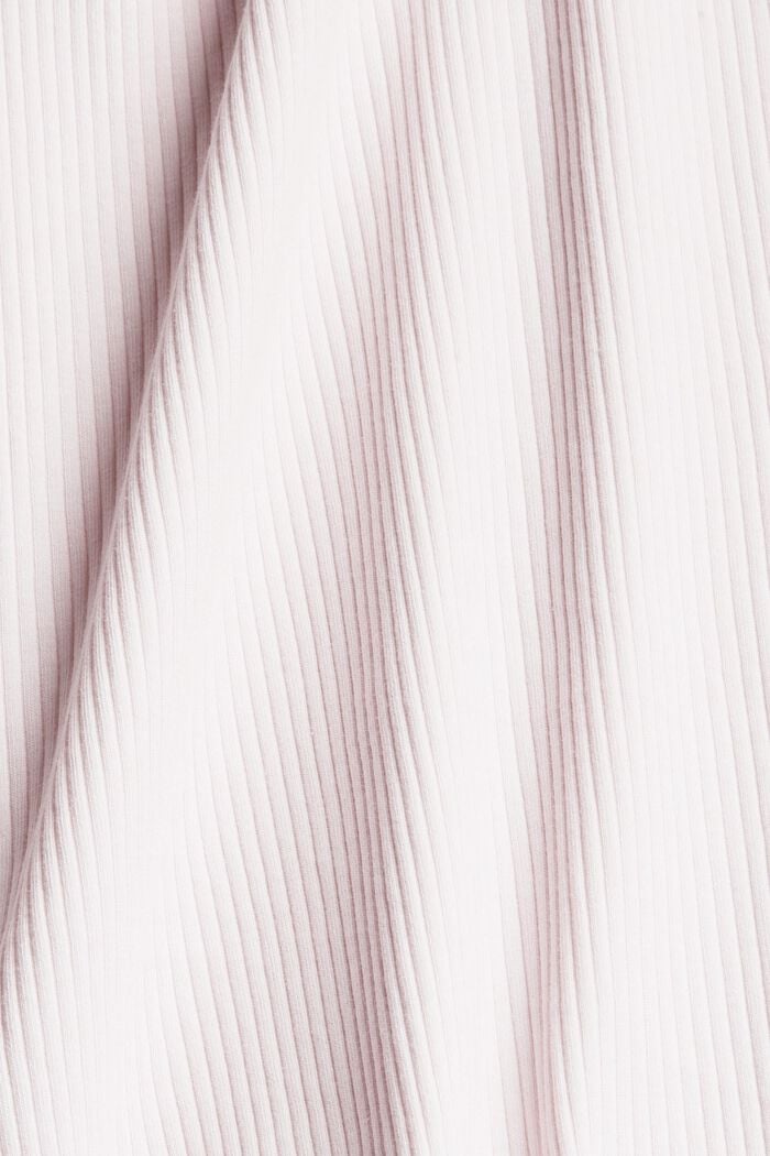 Koszula nocna z prążkowanego dżerseju, PASTEL PINK, detail image number 4