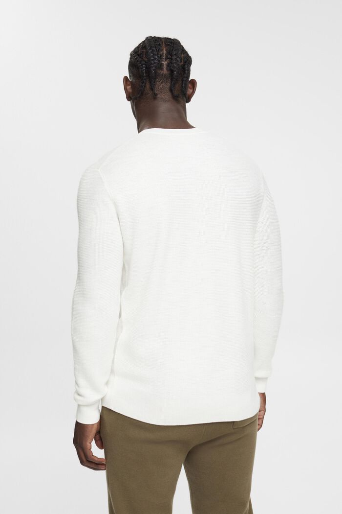 Sweter w paski, OFF WHITE, detail image number 3