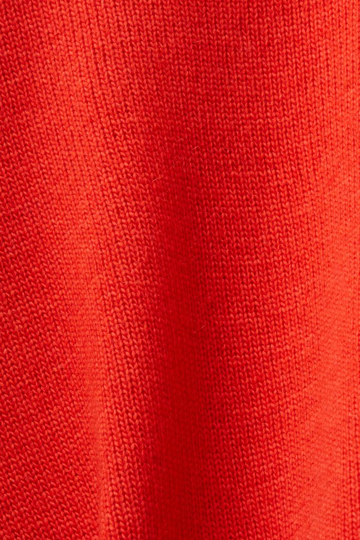 Sweter z okrągłym dekoltem, RED, detail image number 5