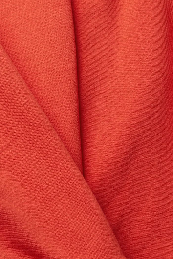Bluza dresowa z kolorowym wyhaftowanym logo, ORANGE RED, detail image number 6