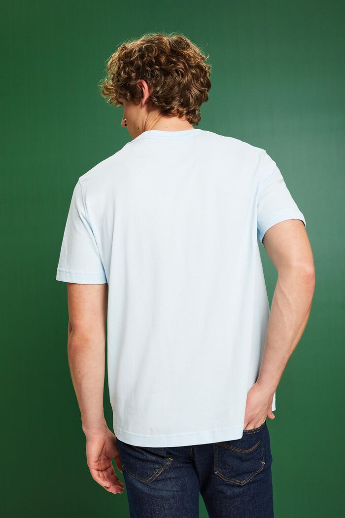 Bawełniany T-shirt z nadrukowanym logo, PASTEL BLUE, detail image number 2