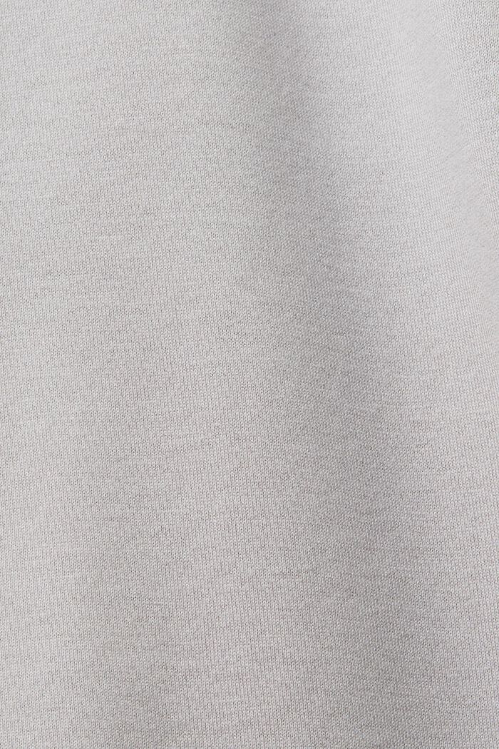T-shirt z okrągłym dekoltem w warstwowym stylu, 100% bawełna, LIGHT GREY, detail image number 5