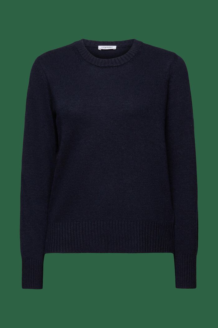 Sweter z okrągłym dekoltem, NAVY, detail image number 6