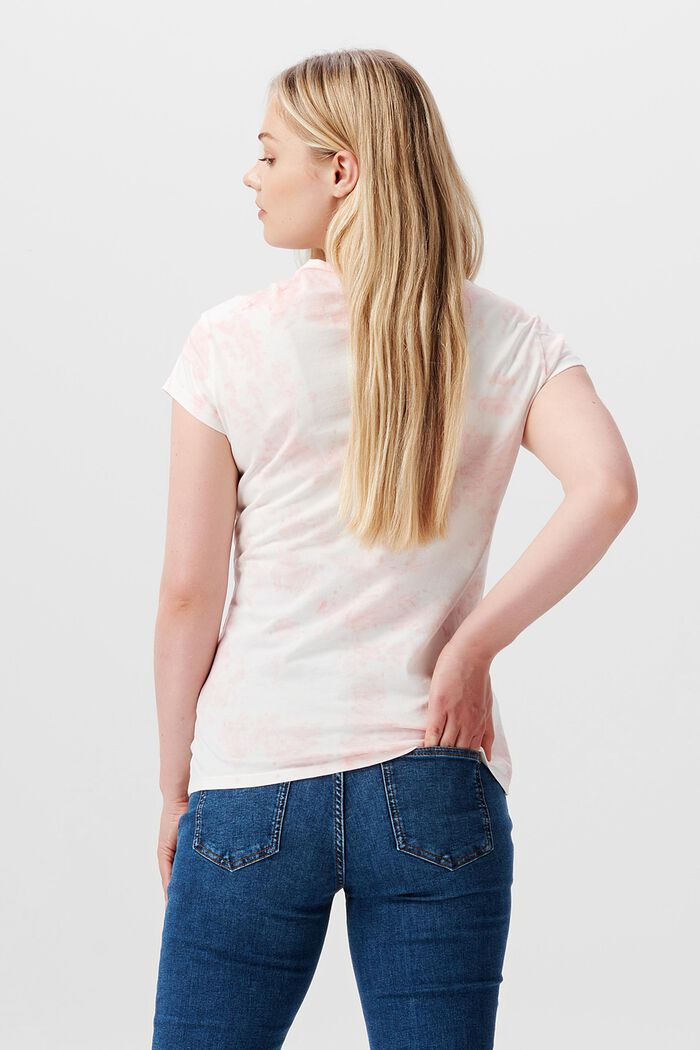 Bawełniany T-shirt barwiony techniką „ice dye”, BLUSH, detail image number 1