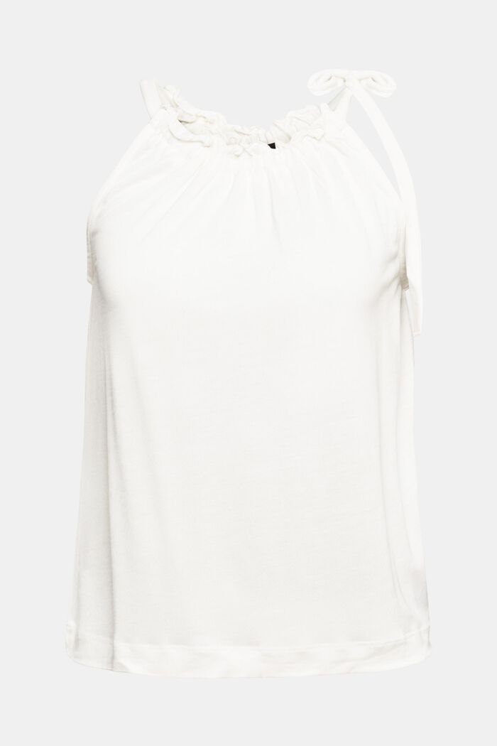 Z włókna TENCEL™: wiązany na szyi top, OFF WHITE, detail image number 6