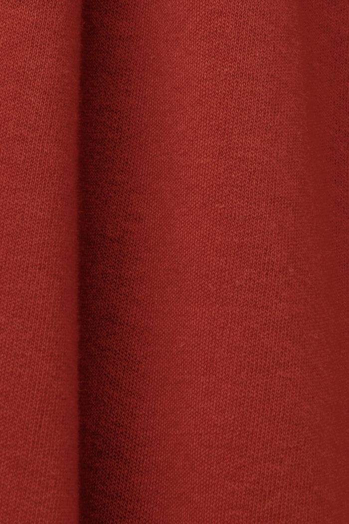Skrócone spodnie z dżerseju, 100% bawełna, TERRACOTTA, detail image number 6