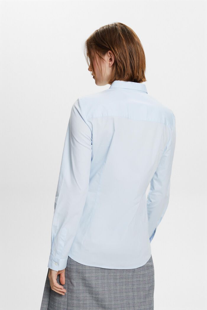Koszula z długim rękawem z popeliny, PASTEL BLUE, detail image number 4