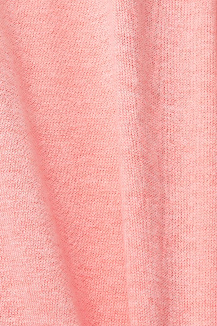 Lekki dzianinowy sweter z dłuższym tyłem, PINK, detail image number 5