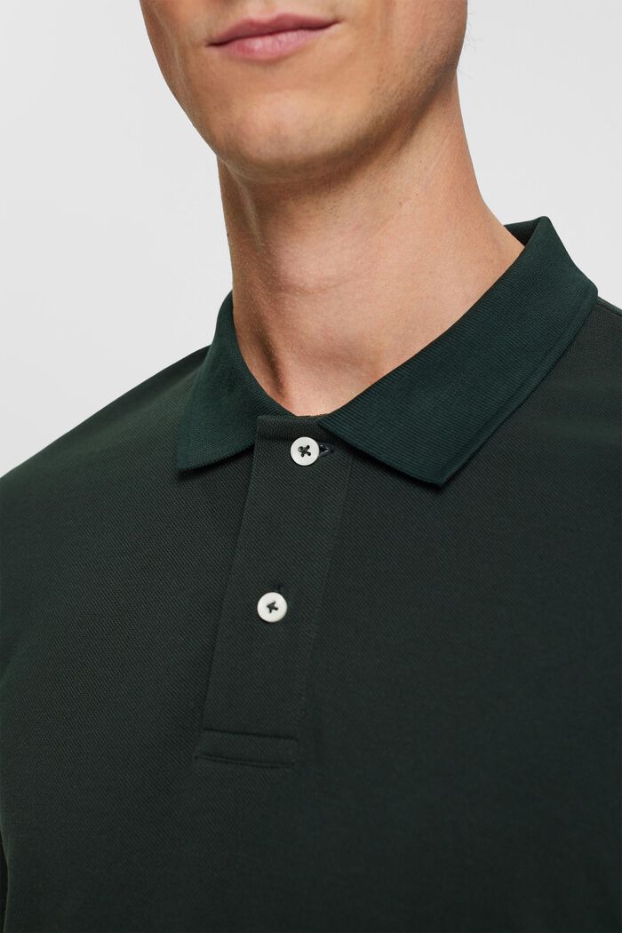 Koszulka polo, fason slim fit, DARK TEAL GREEN, detail image number 2