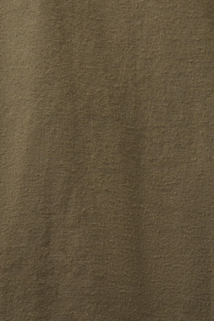 Koszula z flaneli bawełnianej, KHAKI GREEN, detail image number 5