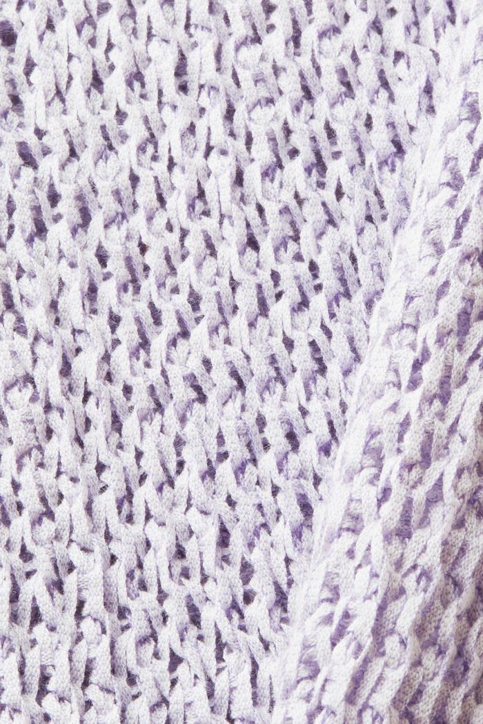 Sweter z przędzy tasiemkowej, LAVENDER, detail image number 5