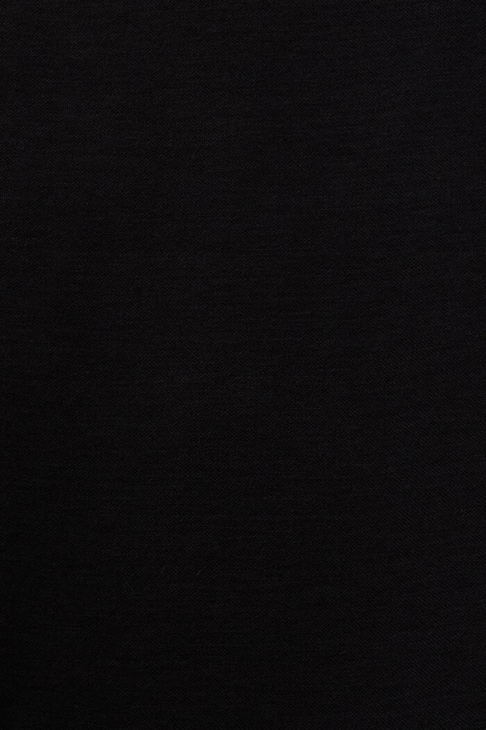 Sukienka koszulowa z dżerseju punto, BLACK, detail image number 5
