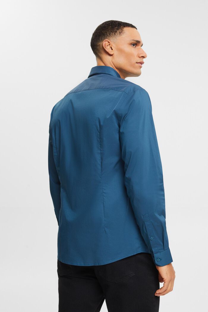 Koszula, fason slim fit, PETROL BLUE, detail image number 3