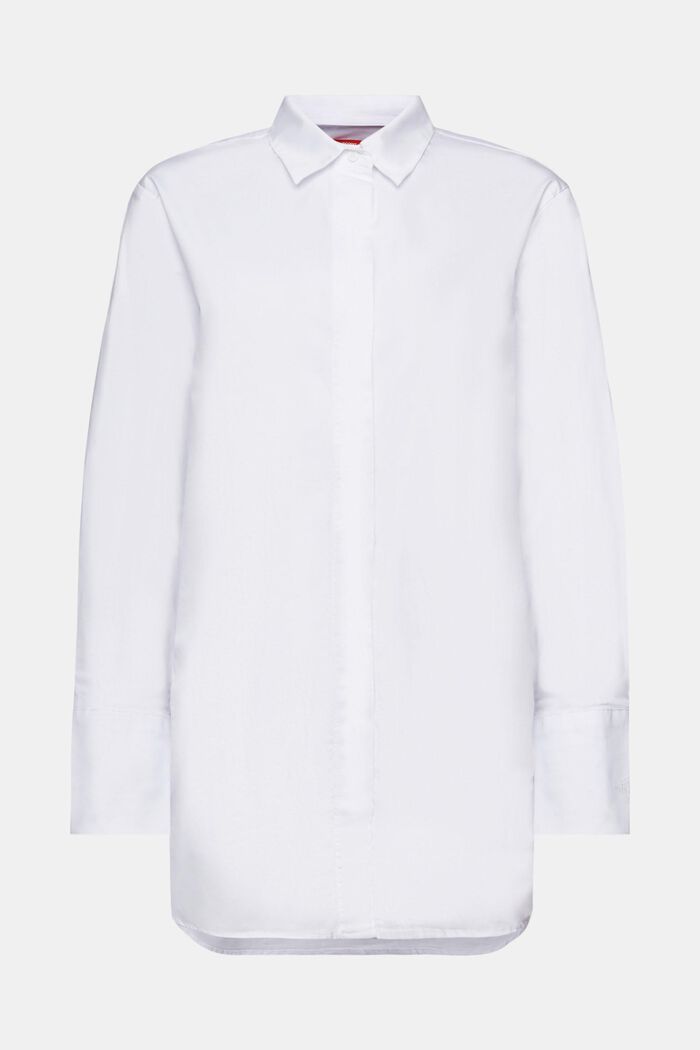 Bluzka koszulowa o luźnym kroju, WHITE, detail image number 6
