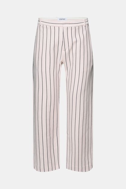 Garniturowe spodnie w prążki z piki bawełnianej