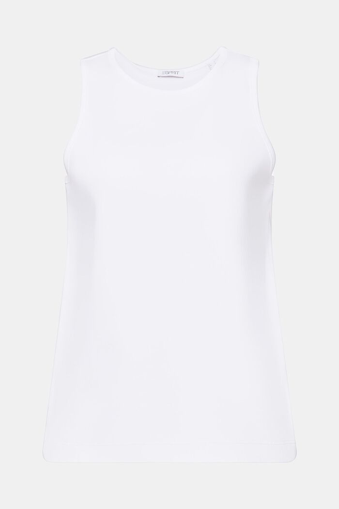 Bawełniana koszulka bez rękawów, WHITE, detail image number 5
