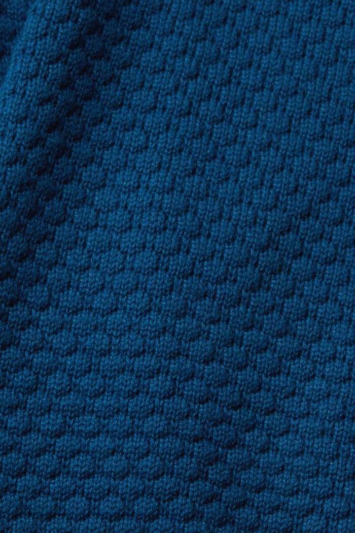Sweter z fakturowanej dzianiny, NEW PATROL BLUE, detail image number 5