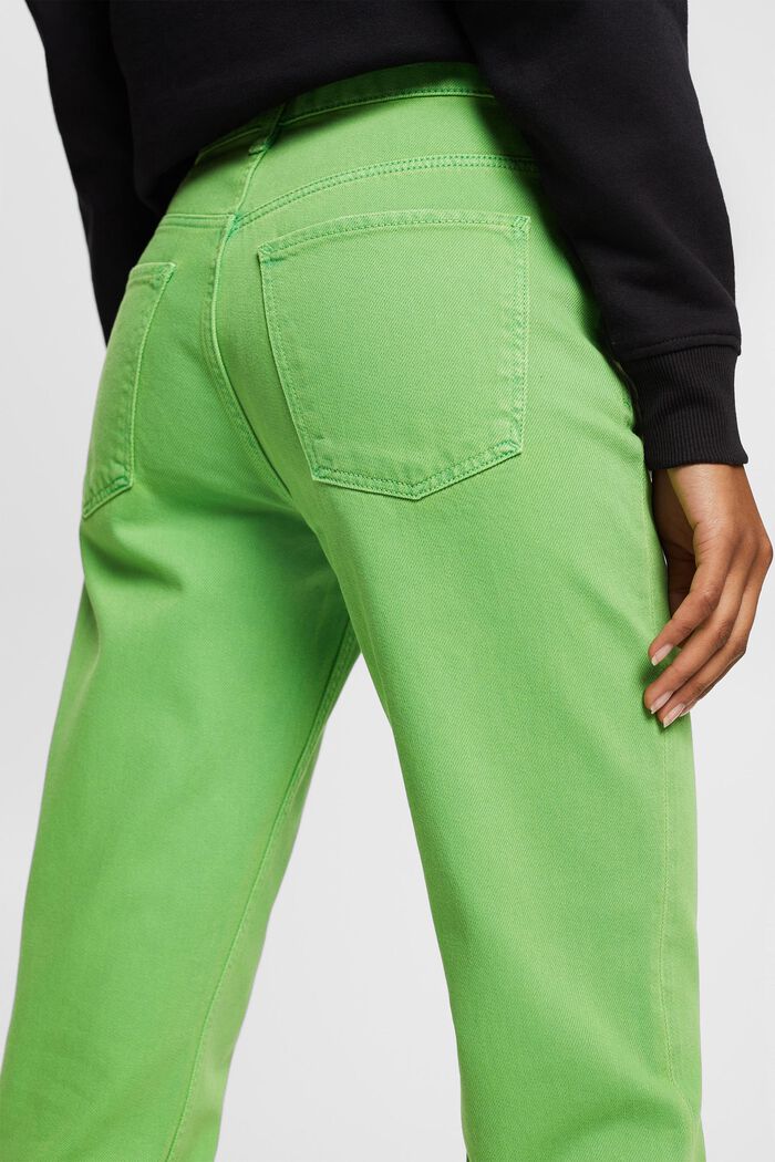 Twillowe spodnie o fasonie mom fit, GREEN, detail image number 4