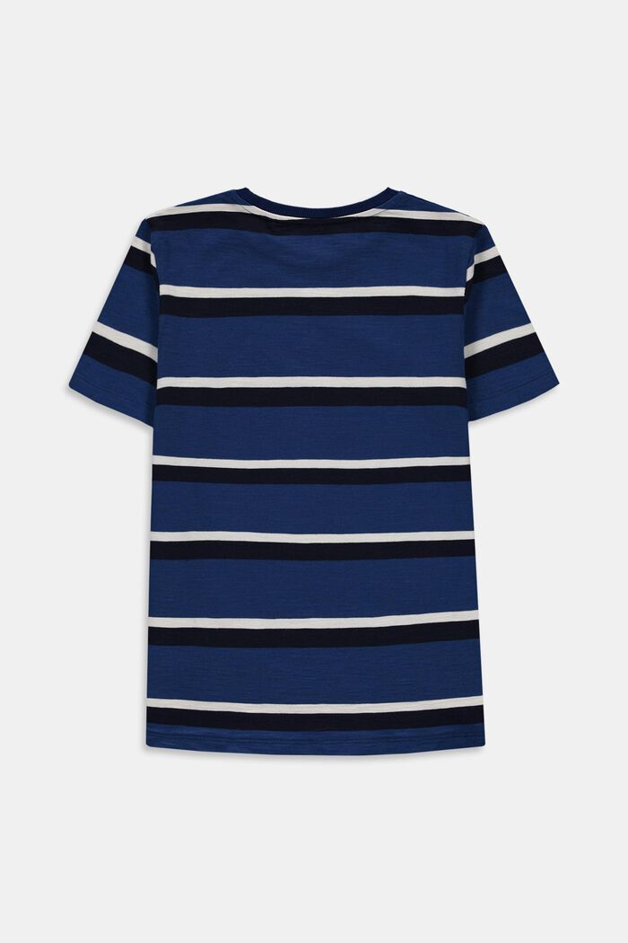 T-shirt w paski, 100% bawełny, BLUE, detail image number 1