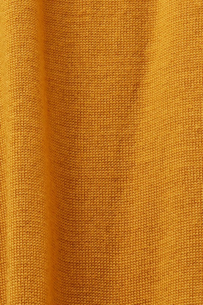 Sweter z półgolfem z wełny merynosowej, HONEY YELLOW, detail image number 5