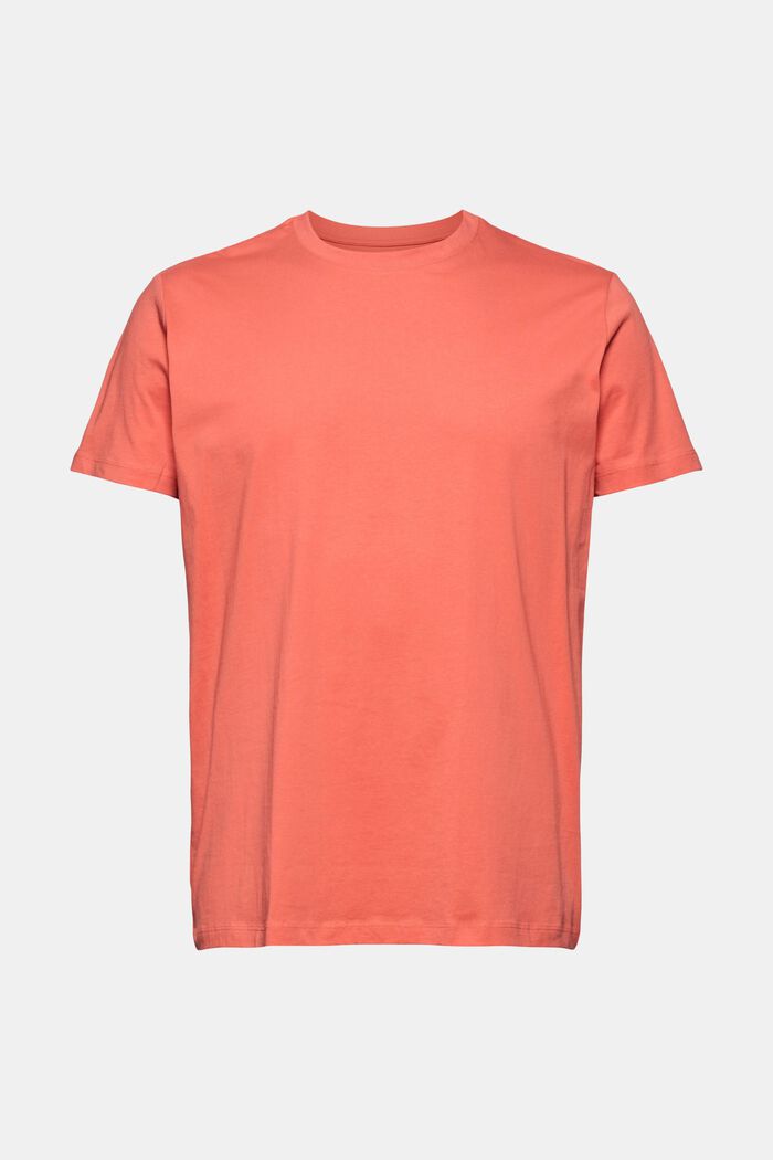 Jerseyowy T-shirt w 100% z bawełny organicznej, CORAL RED, detail image number 0