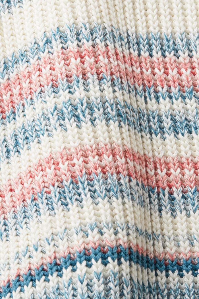 Sweter z okrągłym dekoltem w paski, DARK TURQUOISE, detail image number 5