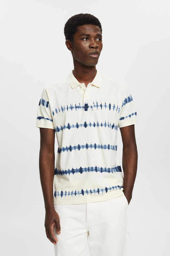 Bawełniana koszulka polo z batikowym wzorem, ICE, detail image number 0