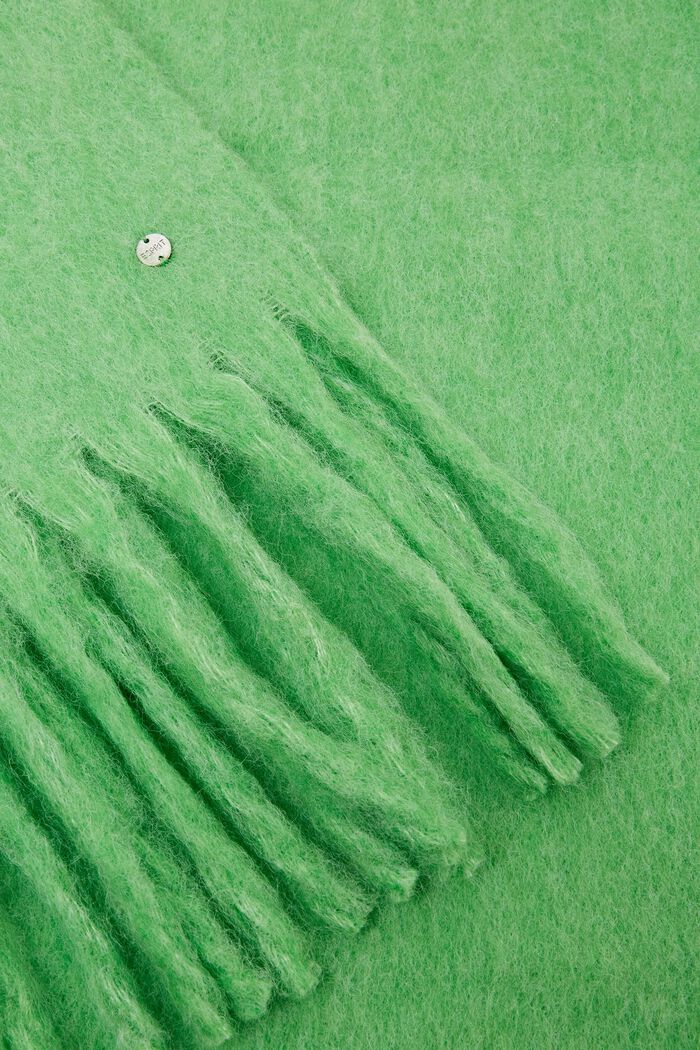 Dzianinowa chusta z frędzlami, LIGHT GREEN, detail image number 1