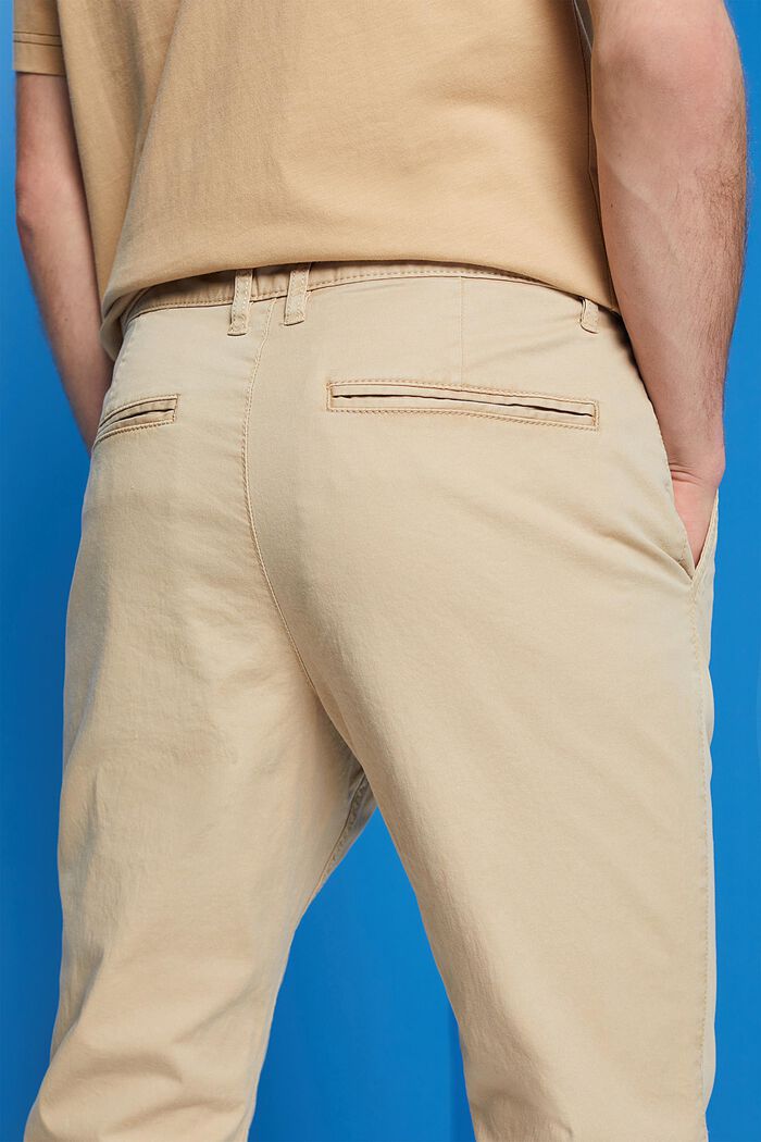 Elastyczne spodnie chino z bawełny, SAND, detail image number 2