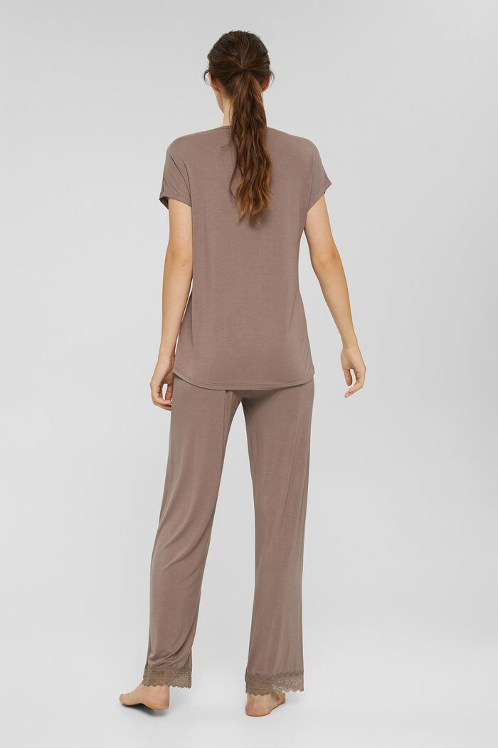 Jerseyowa piżama z LENZING™ ECOVERO™, TAUPE, detail image number 2
