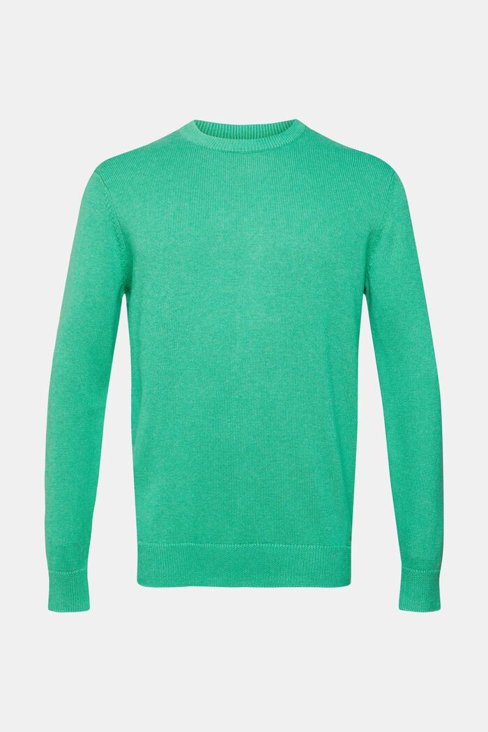 Dzianinowy sweter z ekologicznej bawełny, GREEN, detail image number 2