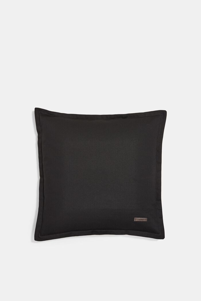 Dwukolorowa poszewka na poduszkę, 100% bawełny, BLACK, detail image number 0