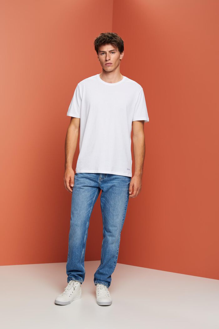 Dżersejowy T-shirt z nadrukiem, 100% bawełny, WHITE, detail image number 5