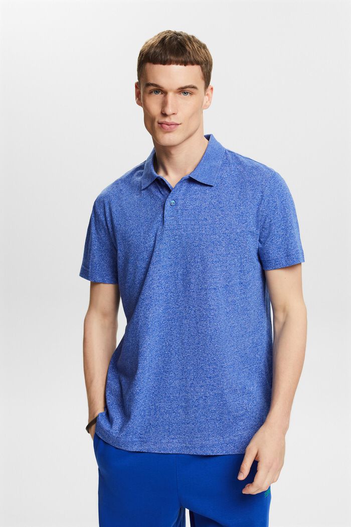 Melanżowa koszulka polo, BRIGHT BLUE, detail image number 0