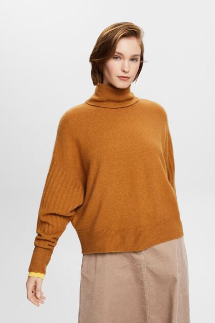 Sweter z półgolfem z wełną