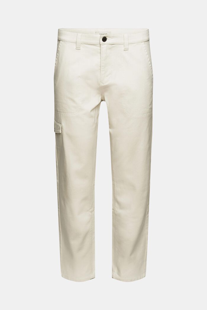 Spodnie w stylu cargo z mieszanki z bawełną ekologiczną, OFF WHITE, detail image number 7