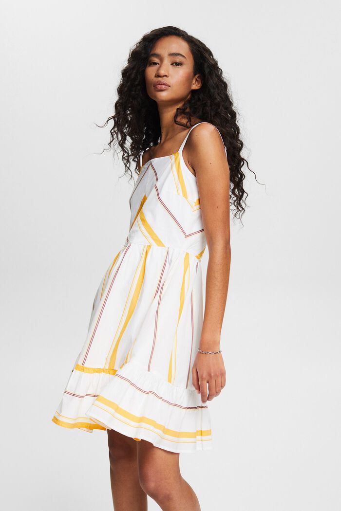 Sukienka z barwnym wzorem w paski, OFF WHITE, detail image number 0
