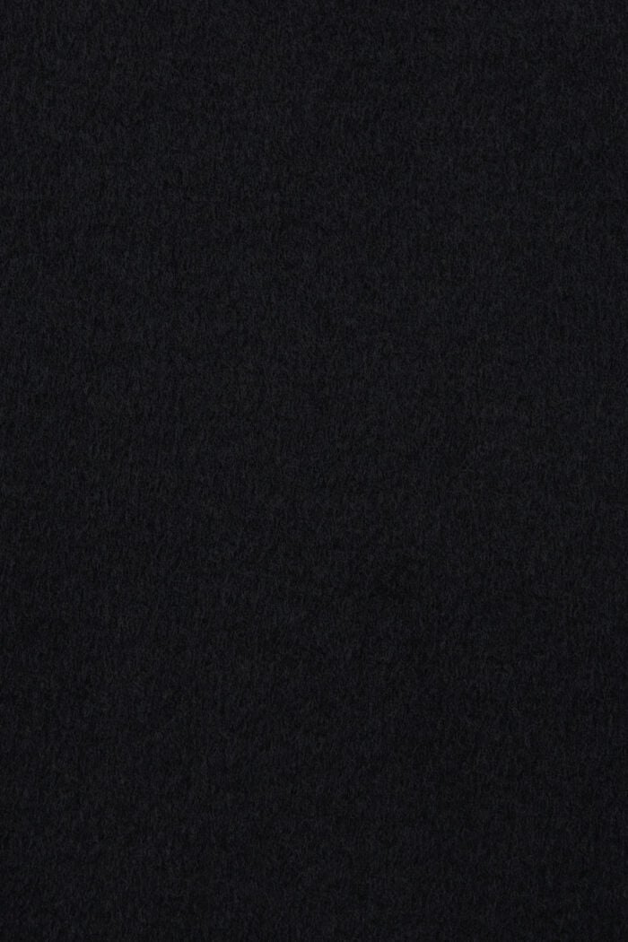 Dwurzędowy płaszcz z mieszanki wełnianej, BLACK, detail image number 5