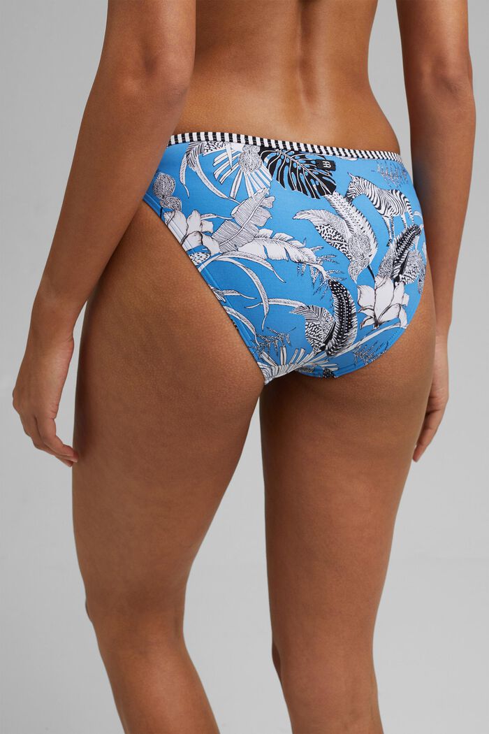 Z recyklingu: figi bikini z tropikalnym nadrukiem, BLUE, detail image number 3
