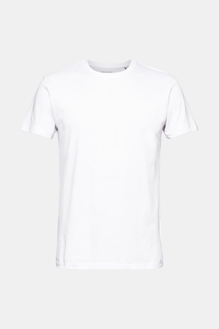 Jerseyowy T-shirt, 100% bawełny ekologicznej, WHITE, overview