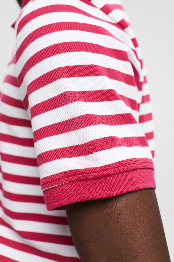 Koszulka polo w paski, slim fit, DARK PINK, detail image number 4