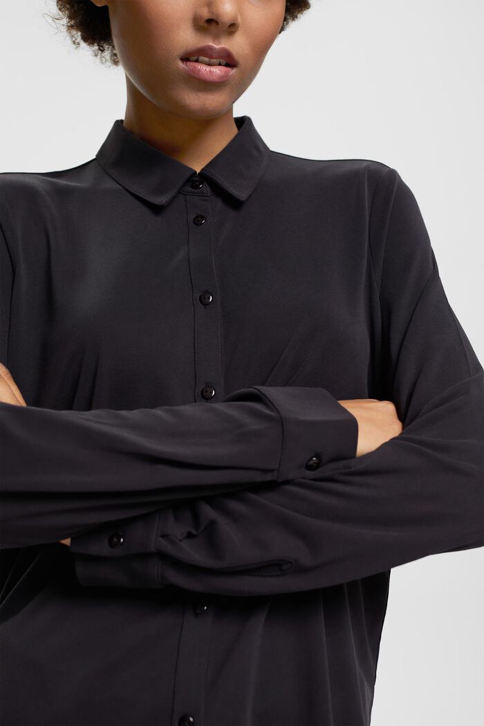 Bluzka z guzikami, BLACK, detail image number 2