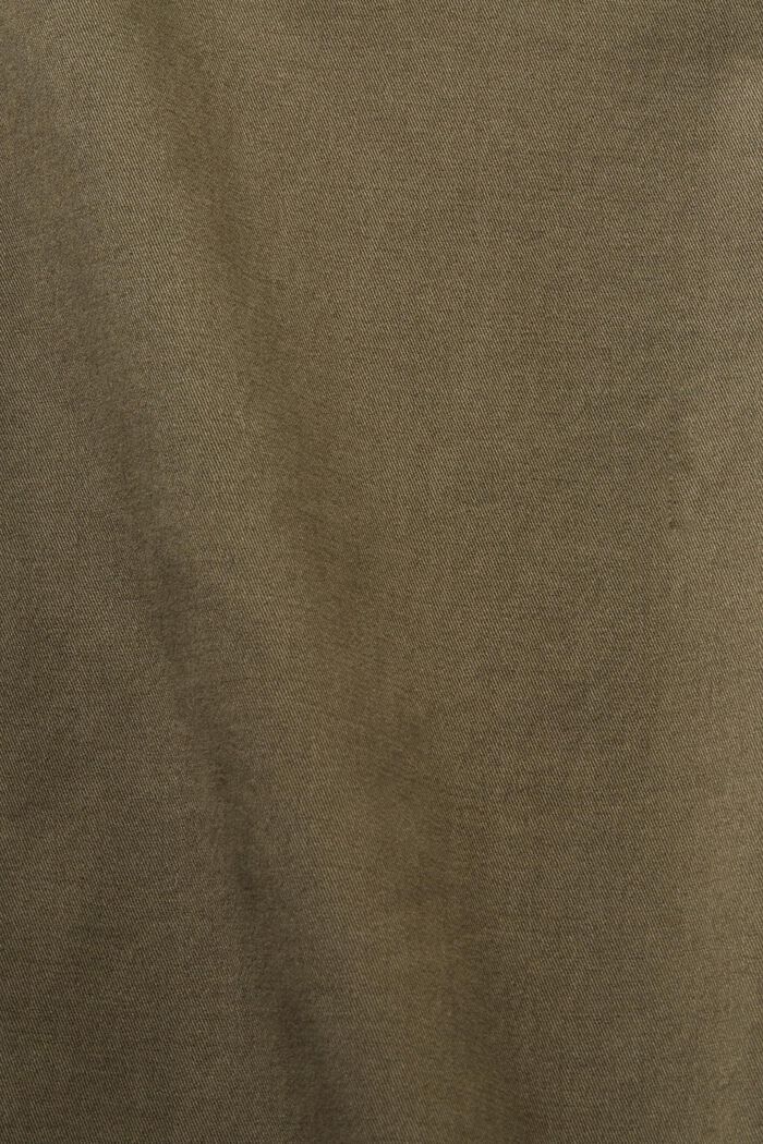 Spodnie chino z twillu bawełnianego, straight, DARK KHAKI, detail image number 6
