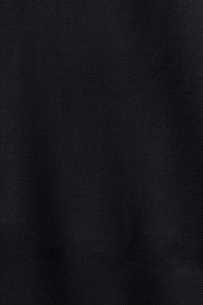 Oversizowa sukienka koszulowa midi, BLACK, detail image number 4