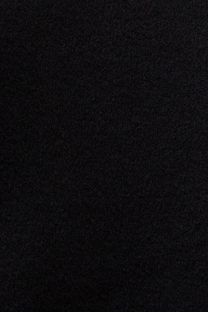 Dwurzędowy płaszcz z wełny i kaszmiru, BLACK, detail image number 5