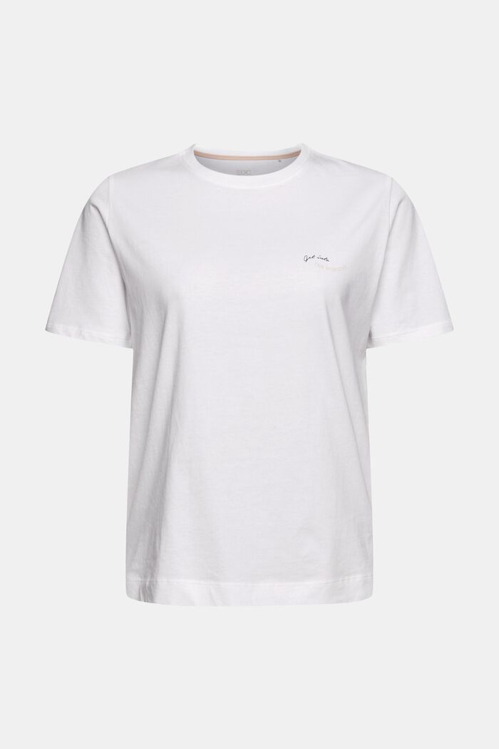 T-shirt z drobnym nadrukiem, bawełna ekologiczna