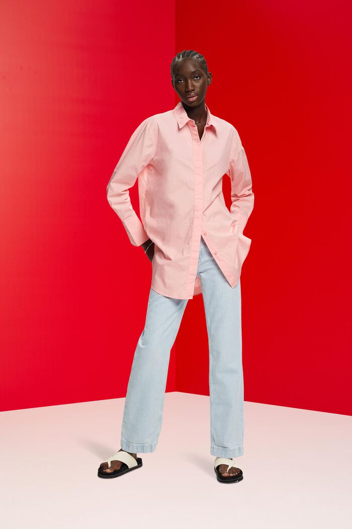 Bluzka koszulowa oversize, PINK, detail image number 4