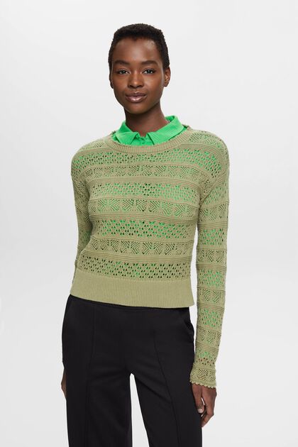 Sweter ze zrównoważonej bawełny z fakturą