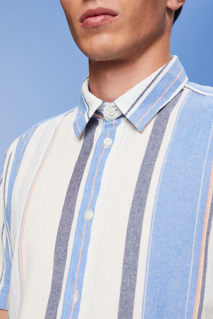 Koszula z krótkim rękawem w paski, 100% bawełny, BRIGHT BLUE, detail image number 2